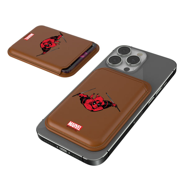 Marvel Deadpool Badge  Brown Magnetic Credit Card Wallet