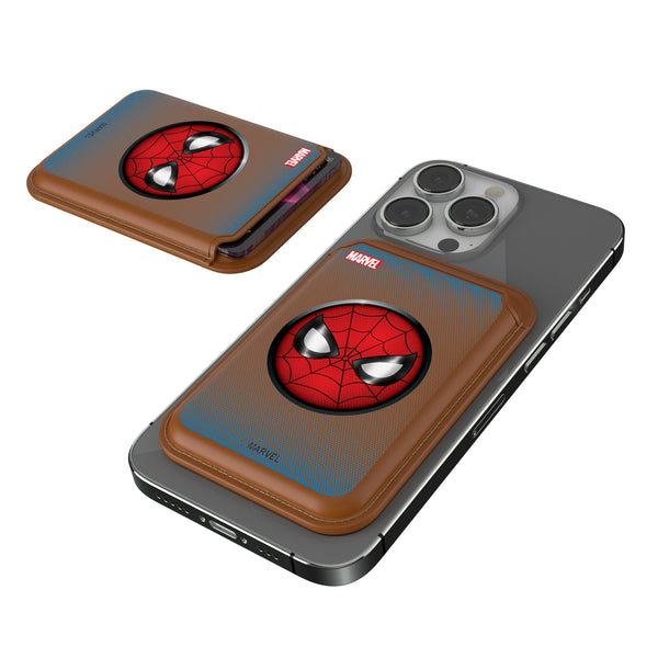 Marvel Spider-Man Grid Brown Magnetic Credit Card Wallet