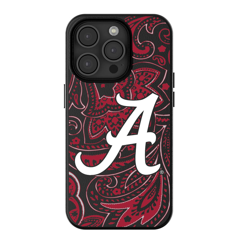 University of Alabama Crimson Tide Script A Paisley iPhone MagSafe Compatible Phone Case