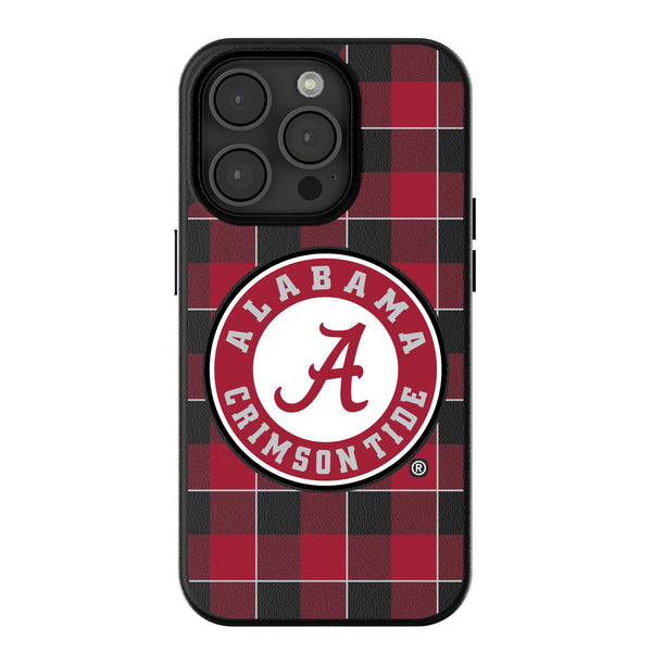 University of Alabama Crimson Tide Plaid iPhone MagSafe Compatible Phone Case