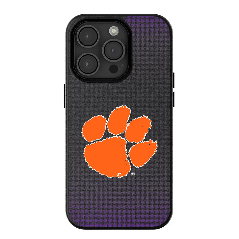 Clemson University Tigers Linen iPhone MagSafe Compatible Phone Case