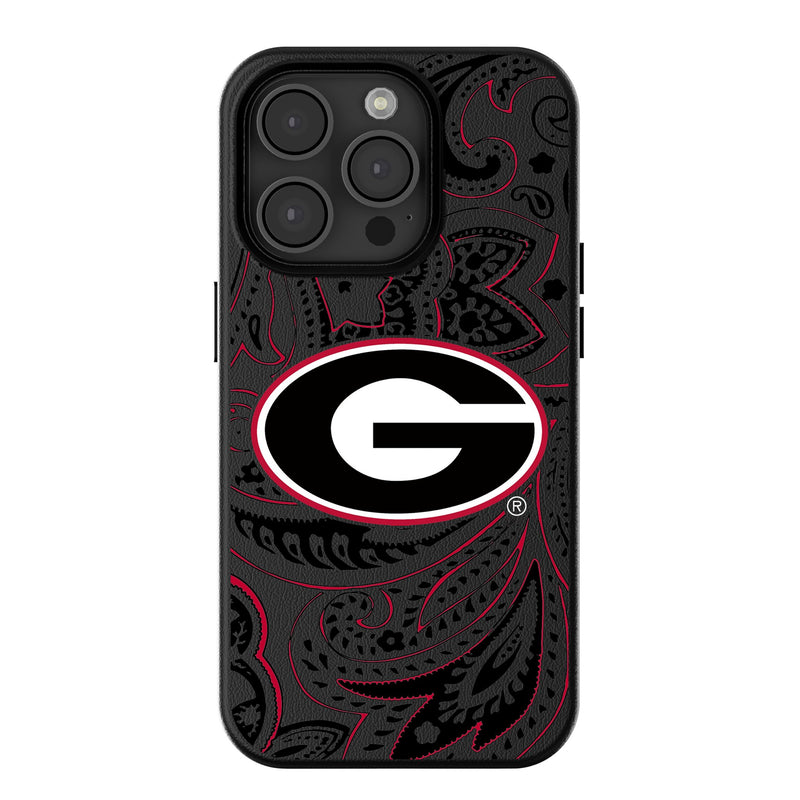 University of Georgia Bulldogs Paisley iPhone MagSafe Compatible Phone Case