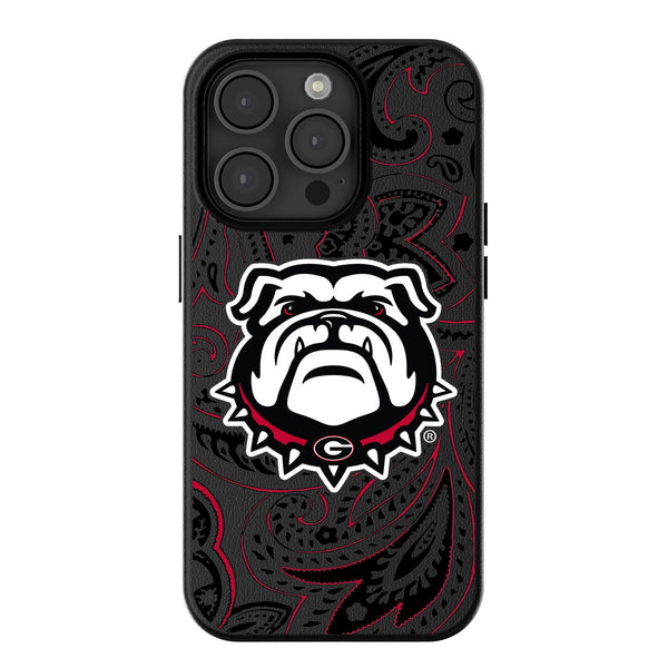 University of Georgia Bulldogs Uga Paisley iPhone MagSafe Compatible Phone Case