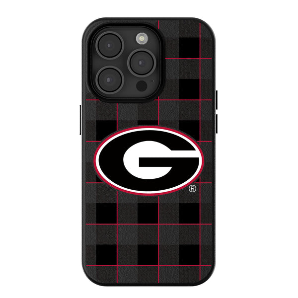 University of Georgia Bulldogs Plaid iPhone MagSafe Compatible Phone Case