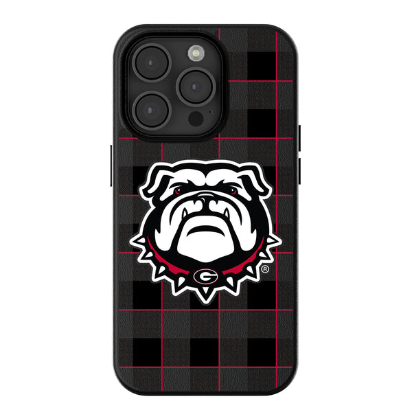 University of Georgia Bulldogs Uga Plaid iPhone MagSafe Compatible Phone Case