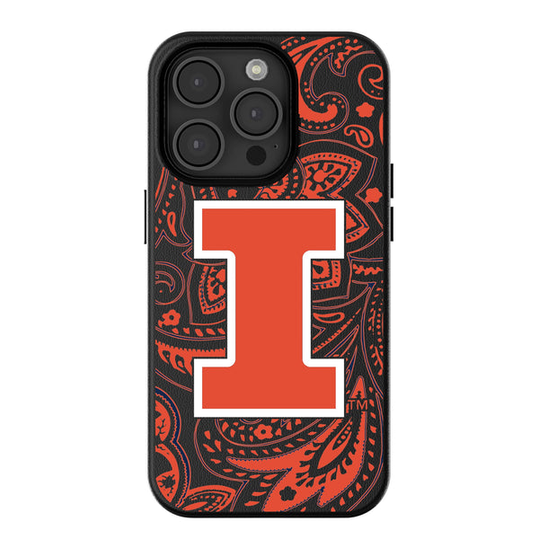 University of Illinois Fighting Illini Paisley iPhone MagSafe Compatible Phone Case