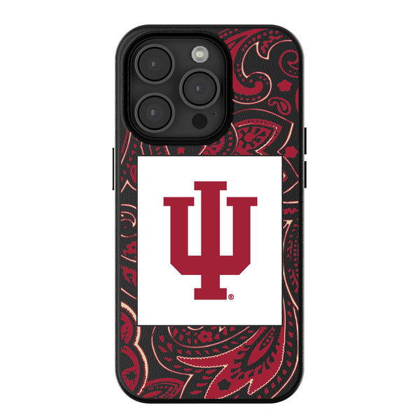 Indiana University Hoosiers Paisley iPhone MagSafe Compatible Phone Case