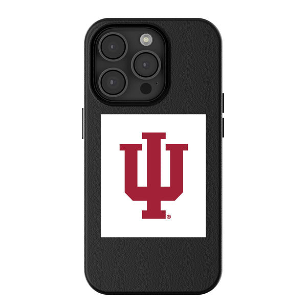 Indiana University Hoosiers Text Backdrop iPhone MagSafe Compatible Phone Case