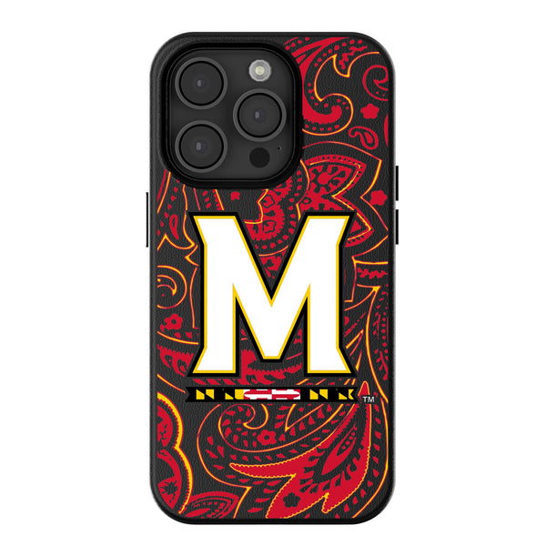 University of Maryland Terrapins Paisley iPhone MagSafe Compatible Phone Case