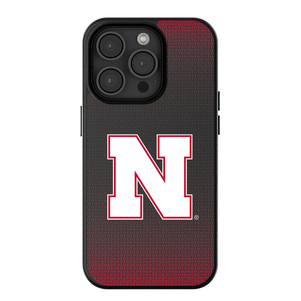 University of Nebraska Huskers Block N Linen iPhone MagSafe Compatible Phone Case