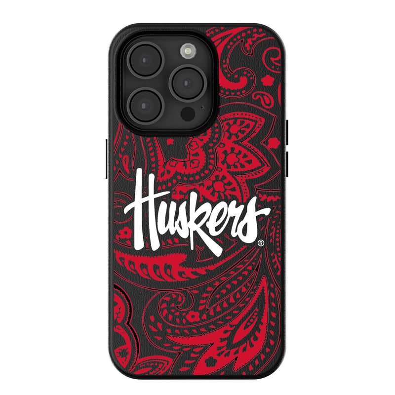 University of Nebraska Huskers Paisley iPhone MagSafe Compatible Phone Case