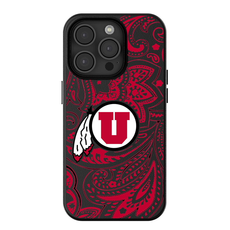 University of Utah Utes Paisley iPhone MagSafe Compatible Phone Case