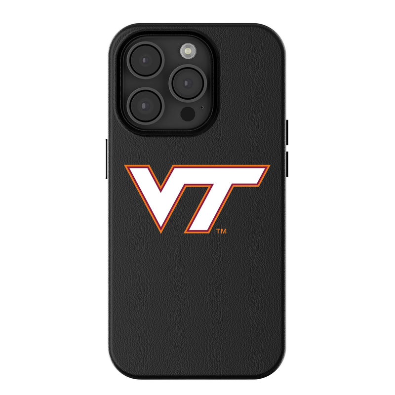 Virginia Tech Hokies Text Backdrop iPhone MagSafe Compatible Phone Case