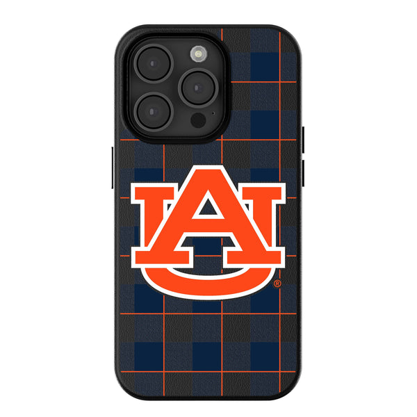 University of Auburn Tigers Plaid iPhone MagSafe Compatible Phone Case