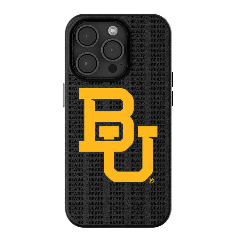 Baylor University Bears Text Backdrop iPhone MagSafe Compatible Phone Case