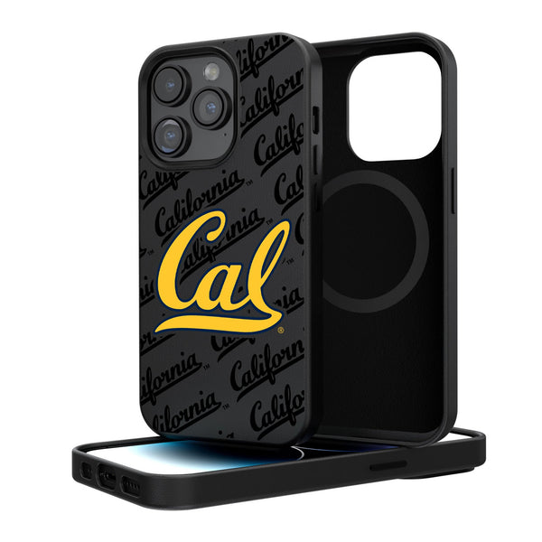 University of California Berkeley Golden Bears Text Backdrop iPhone MagSafe Compatible Phone Case