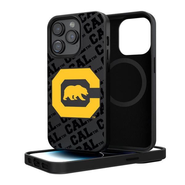 University of California Berkeley Golden Bears Text Backdrop iPhone MagSafe Compatible Phone Case