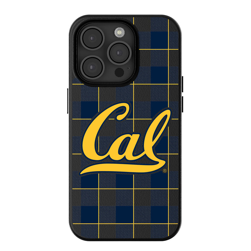 University of California Berkeley Golden Bears Plaid iPhone MagSafe Compatible Phone Case