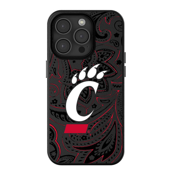 University of Cincinnati Bearcats Paisley iPhone MagSafe Compatible Phone Case