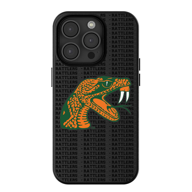 Florida A&M University Rattlers Text Backdrop iPhone MagSafe Compatible Phone Case