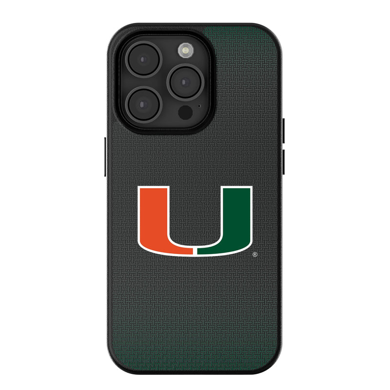 University of Miami Hurricanes Linen iPhone MagSafe Compatible Phone Case