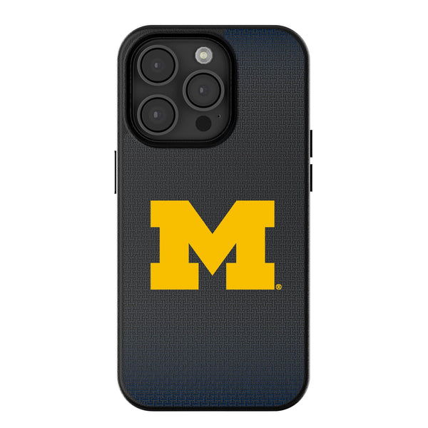 University of Michigan Wolverines Linen iPhone MagSafe Compatible Phone Case