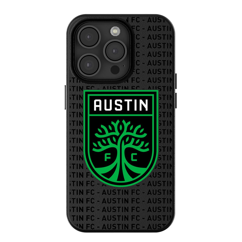 Austin FC  Text Backdrop iPhone MagSafe Compatible Phone Case