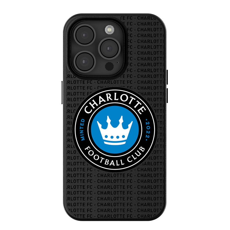 Charlotte FC  Text Backdrop iPhone MagSafe Compatible Phone Case