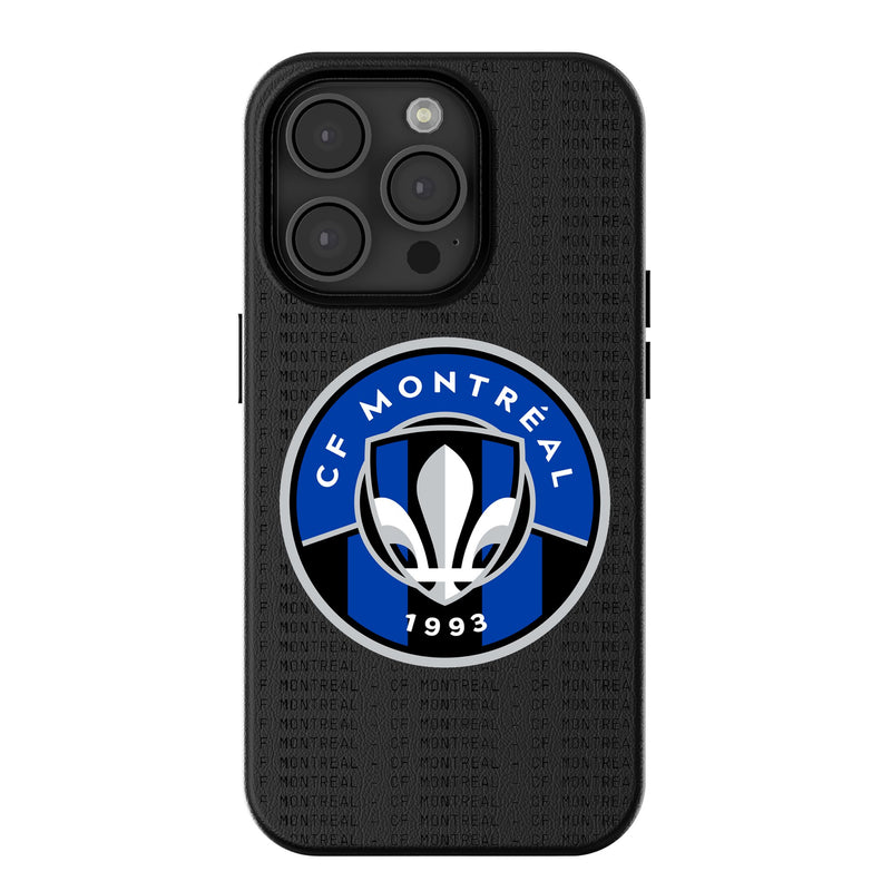 CF Montreal  Text Backdrop iPhone MagSafe Compatible Phone Case