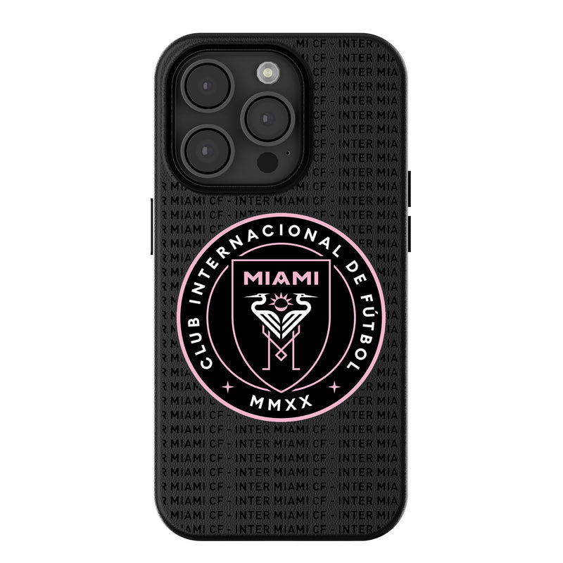 Inter Miami CF  Text Backdrop iPhone MagSafe Compatible Phone Case