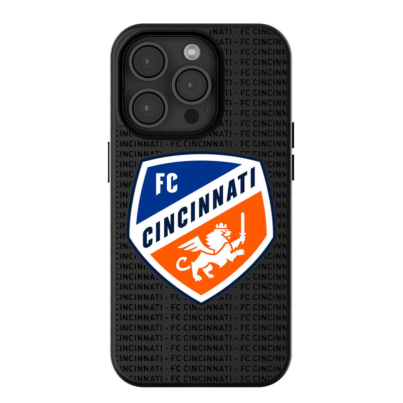 FC Cincinnati  Text Backdrop iPhone MagSafe Compatible Phone Case