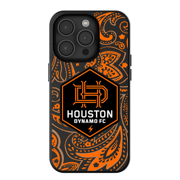 Houston Dynamo  Paisley iPhone MagSafe Compatible Phone Case