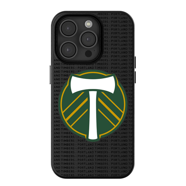 Portland Timbers   Text Backdrop iPhone MagSafe Compatible Phone Case