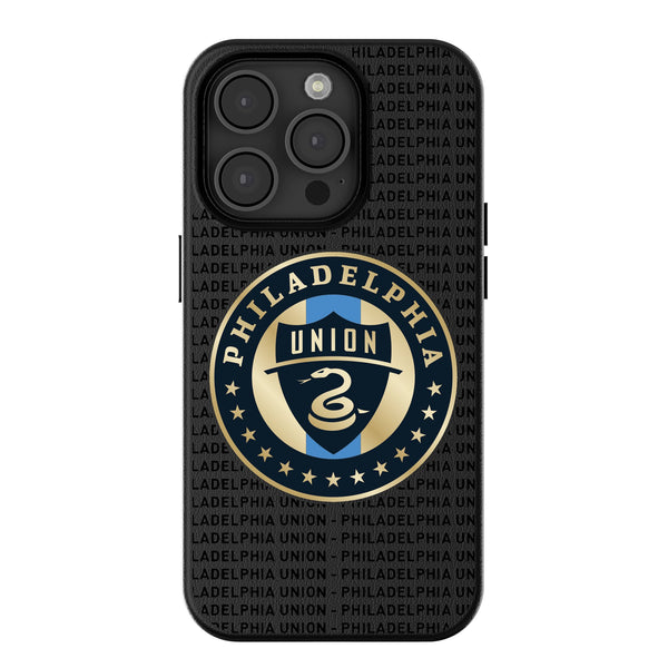 Philadelphia Union   Text Backdrop iPhone MagSafe Compatible Phone Case