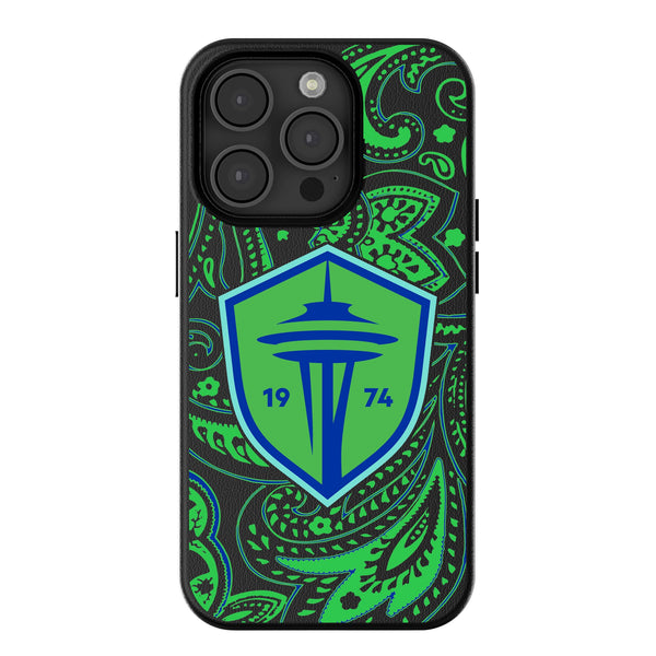 Seattle Sounders FC   Paisley iPhone MagSafe Compatible Phone Case