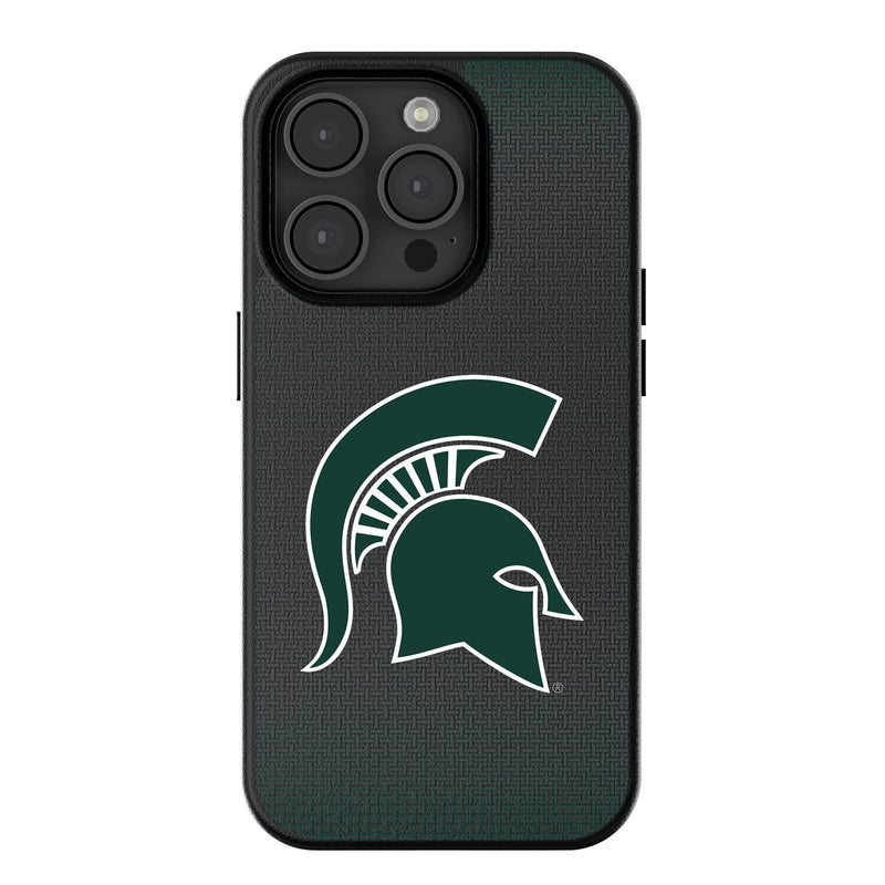 Michigan State University Spartans Linen iPhone MagSafe Compatible Phone Case