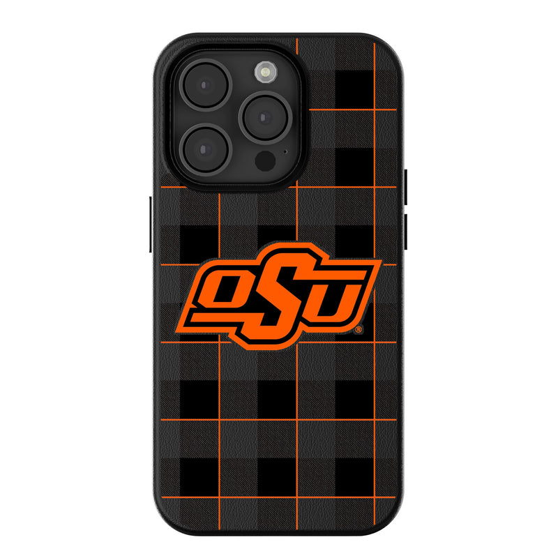 Oklahoma State University Cowboys Plaid iPhone MagSafe Compatible Phone Case