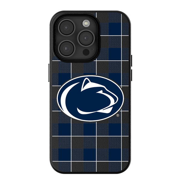 Pennsylvania State University Nittany Lions Plaid iPhone MagSafe Compatible Phone Case