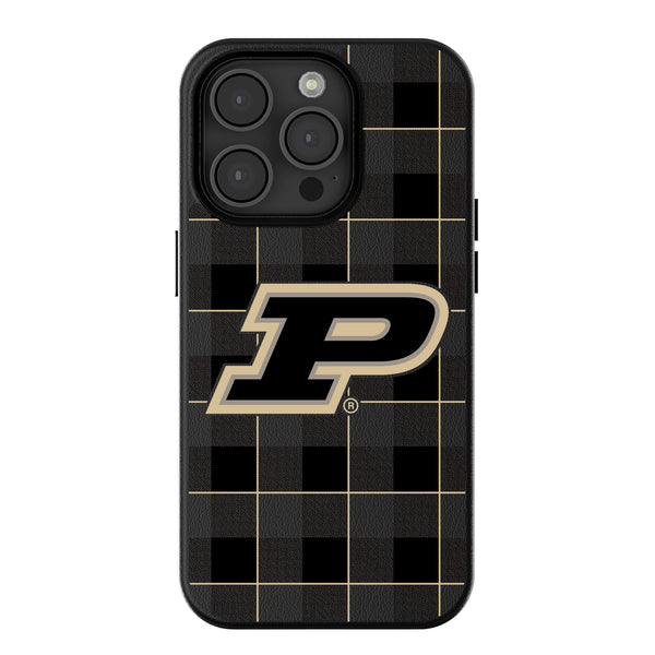 Purdue University Boilermakers Plaid iPhone MagSafe Compatible Phone Case