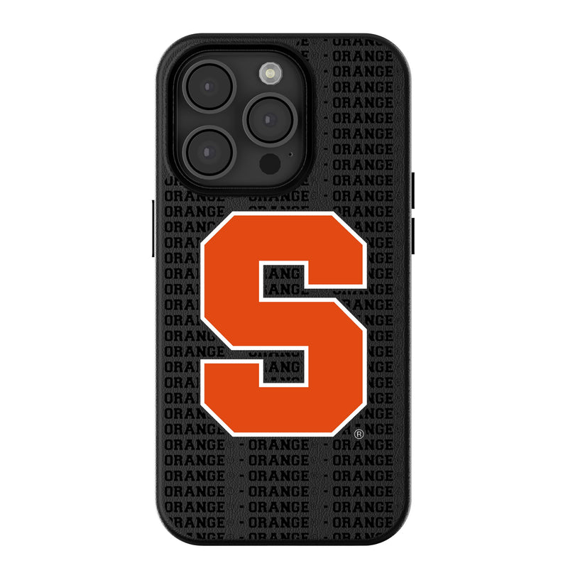 Syracuse University Orange Text Backdrop iPhone MagSafe Compatible Phone Case