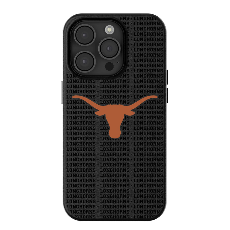 University of Texas Longhorns Text Backdrop iPhone MagSafe Compatible Phone Case