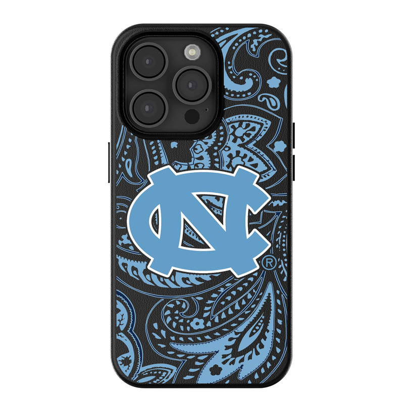 University of North Carolina Tar Heels Paisley iPhone MagSafe Compatible Phone Case