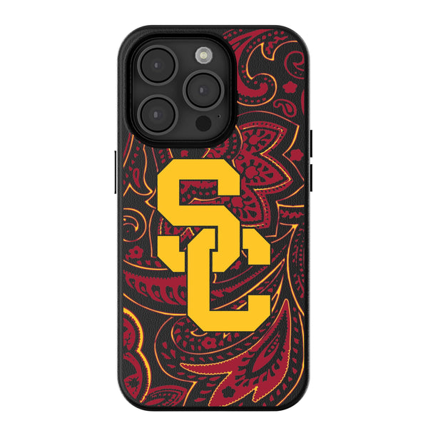 University of Southern California Trojans Paisley iPhone MagSafe Compatible Phone Case