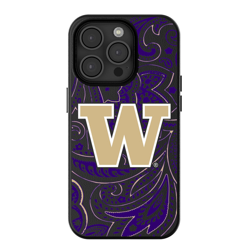 University of Washington Huskies Paisley iPhone MagSafe Compatible Phone Case