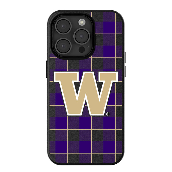 University of Washington Huskies Plaid iPhone MagSafe Compatible Phone Case