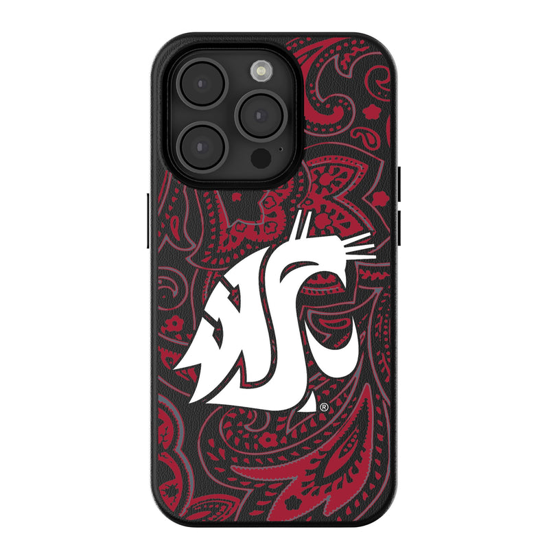 Washington State University Cougars Paisley iPhone MagSafe Compatible Phone Case