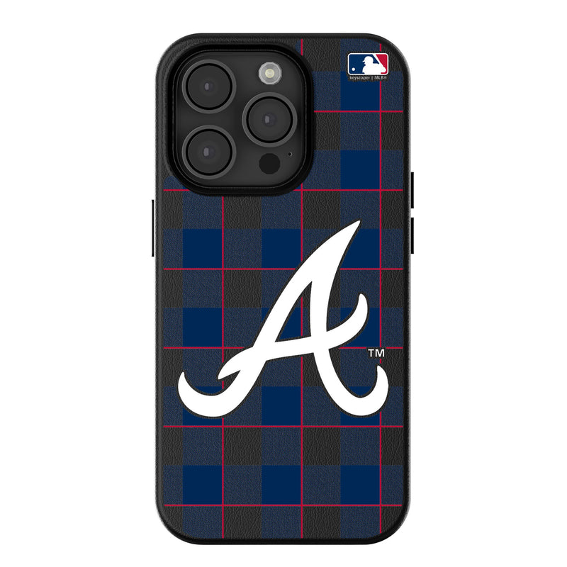 Atlanta Braves Plaid iPhone MagSafe Compatible Phone Case