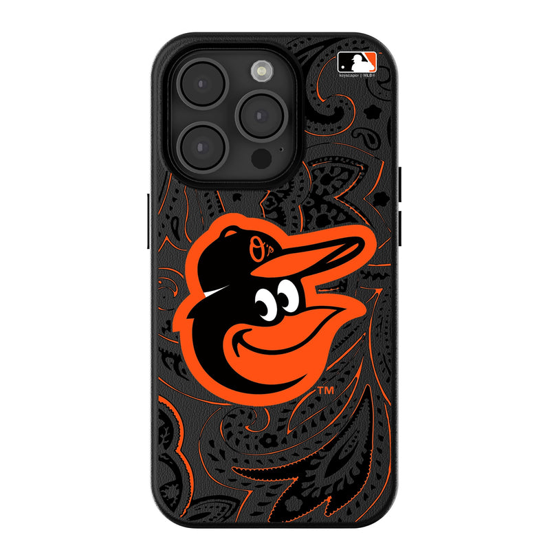 Baltimore Orioles Paisley iPhone MagSafe Compatible Phone Case