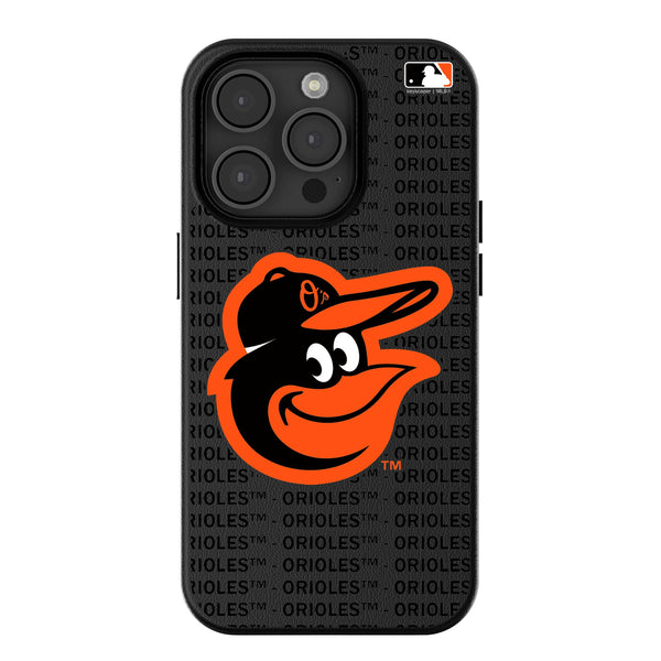 Baltimore Orioles Text Backdrop iPhone MagSafe Compatible Phone Case