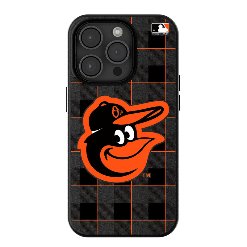 Baltimore Orioles Plaid iPhone MagSafe Compatible Phone Case